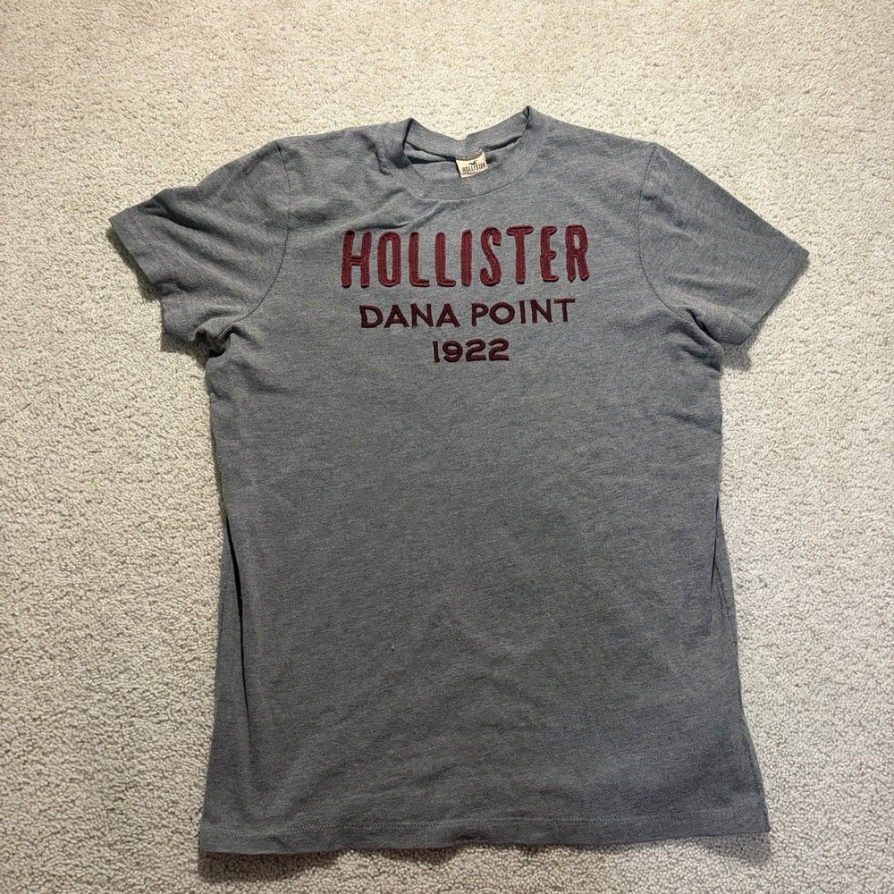 Hollister Short Sleeve T-Shirt Medium Y2K Single Stitch Gray Dana Point
